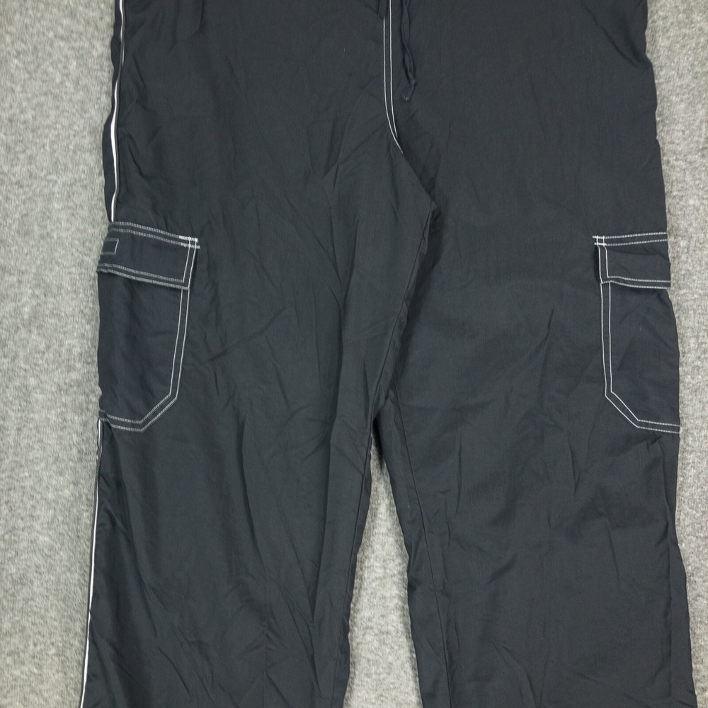 BNCI Boundless North Clothing Black Cargo Pants Womens L Straight Leg High Rise - Picture 3 of 14